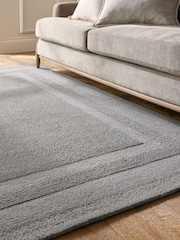 Charcoal Grey Vienna Border Rug - Image 3 of 5