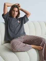 Grey 100% Cotton Short Sleeve Pyjamas - Image 2 of 6