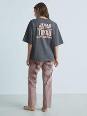 Grey 100% Cotton Short Sleeve Pyjamas - Image 3 of 6