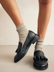 Black Forever Comfort Ruffle Loafers - Image 2 of 6