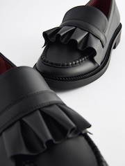 Black Forever Comfort Ruffle Loafers - Image 4 of 6
