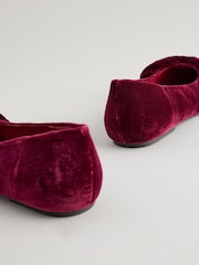 Jagodno rdeča - Koničaste balerinke s pentljo Forever Comfort® - Slika 5 iz 6