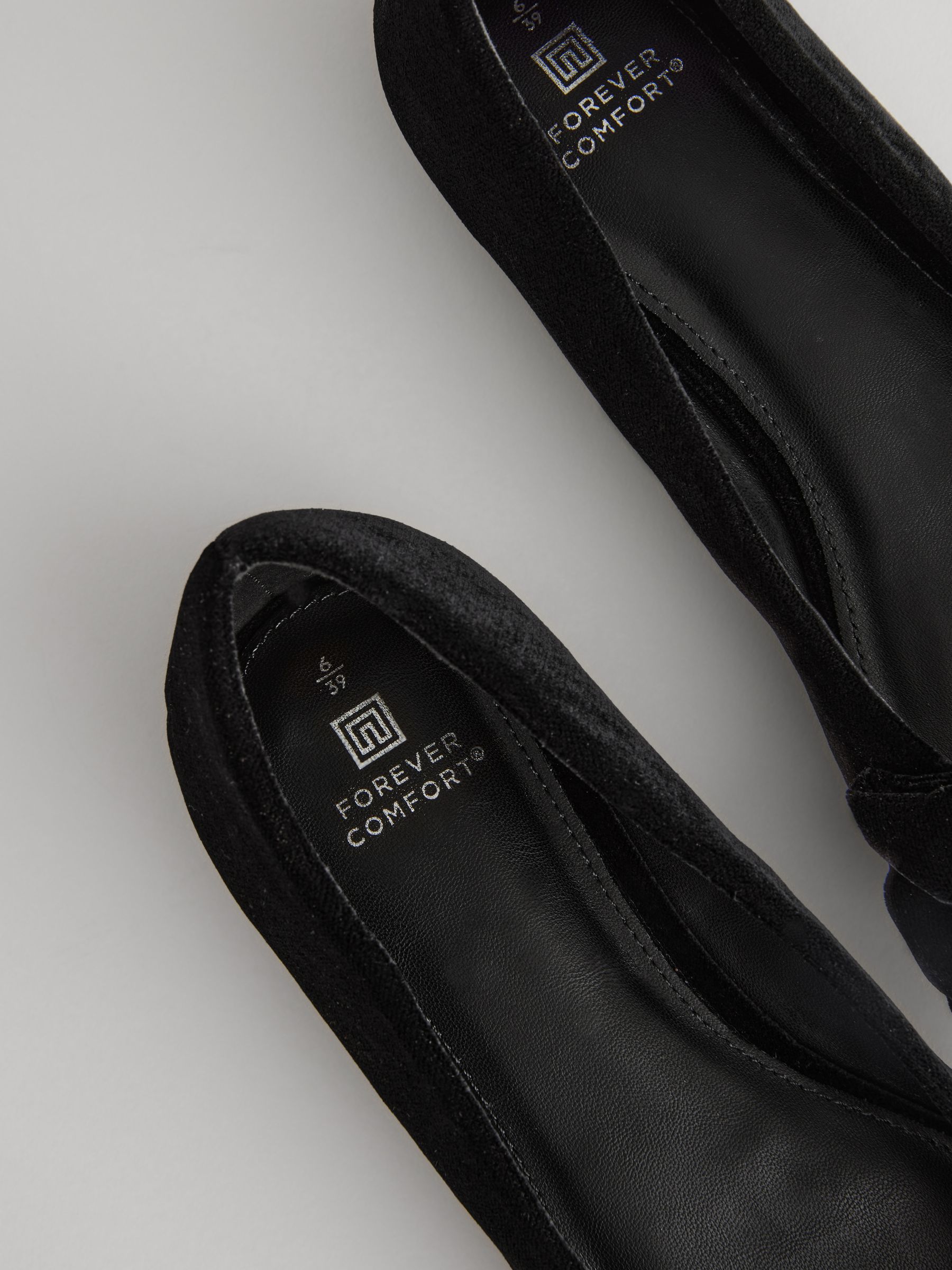 Buy Black Velvet Forever Comfort® Point Toe Bow Ballerinas from Next  Luxembourg