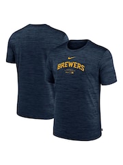 Fanatics Blue MLB Milwaukee Brewers Authentic Dri-Fit Practice T-Shirt - Image 1 of 3