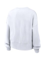 Fanatics Womens MLB Los Angeles Dodgers Crewneck White Fleece - Image 3 of 3