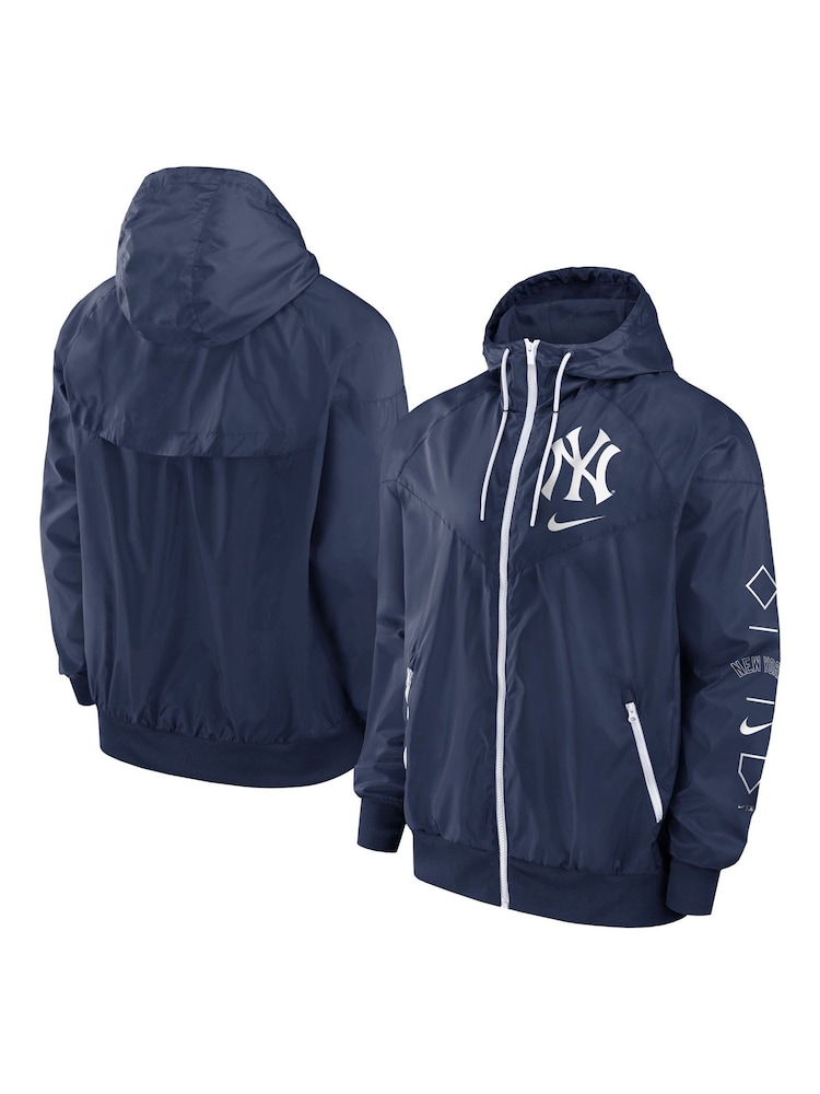 Fanatics Blue MLB New York Yankees Team Runner Windrunner Jacket - Imagen 1 de 3