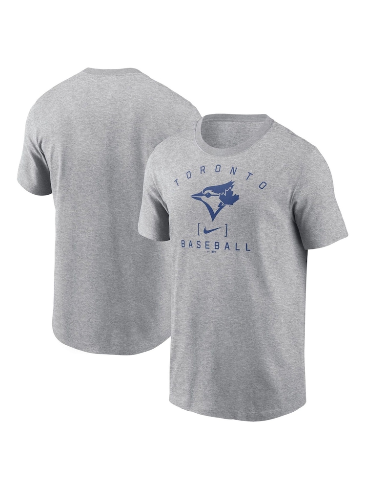 Fanatics Grey 100% Cotton MLB Toronto Jays Home Team Athletic Arch T-Shirt - Image 1 of 3