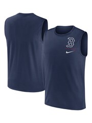 Fanatics Large MLB Boston Red Sox Muscle Logo Blue Tank - Image 1 of 3