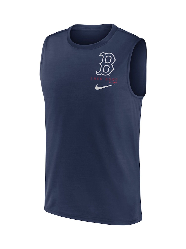 Fanatics Large MLB Boston Red Sox Muscle Logo Blue Tank - Image 2 of 3
