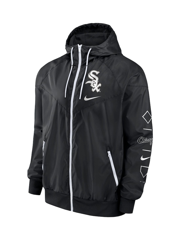 Fanatics MLB Chicago White Sox Team Runner Windrunner Black Jacket - Image 2 of 3