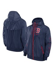 Fanatics Blue MLB Boston Red Sox Team Runner Windrunner Jacket - Image 1 of 3