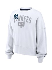Fanatics MLB New York Yankees Crewneck White Fleece - Image 2 of 3