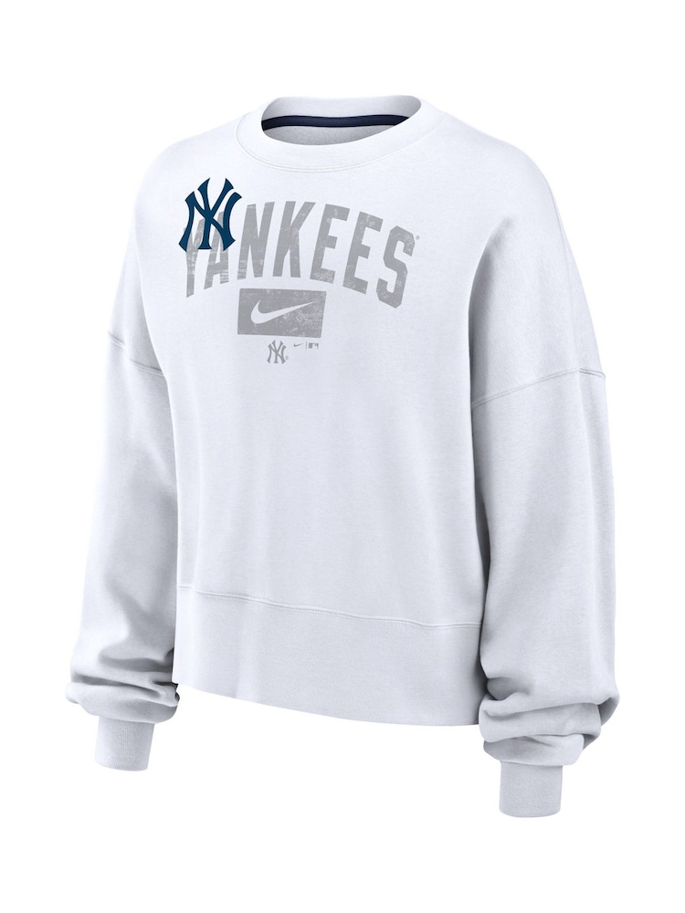 Fanatics MLB New York Yankees Crewneck White Fleece - Image 2 of 3
