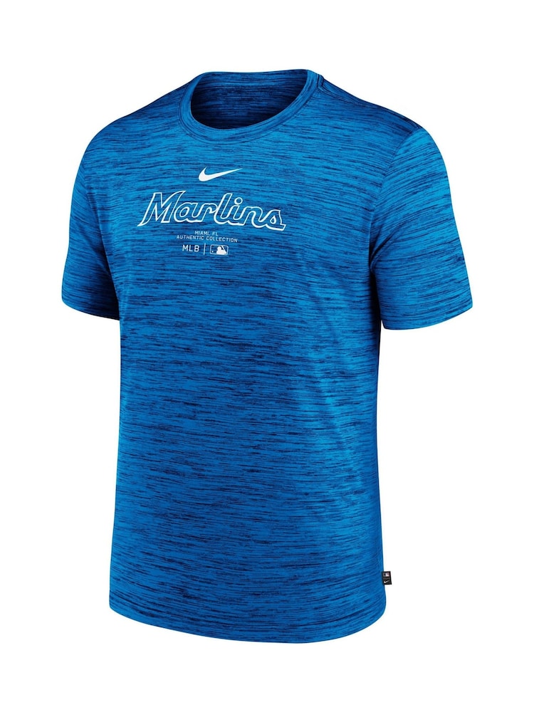 Fanatics Blue MLB Miami Marlins Authentic Dri-Fit Practice T-Shirt - Image 2 of 3
