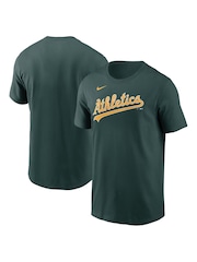 Fanatics Green 100% Cotton MLB Oakland Athletics Fuse Wordmark T-Shirt - Image 1 of 3