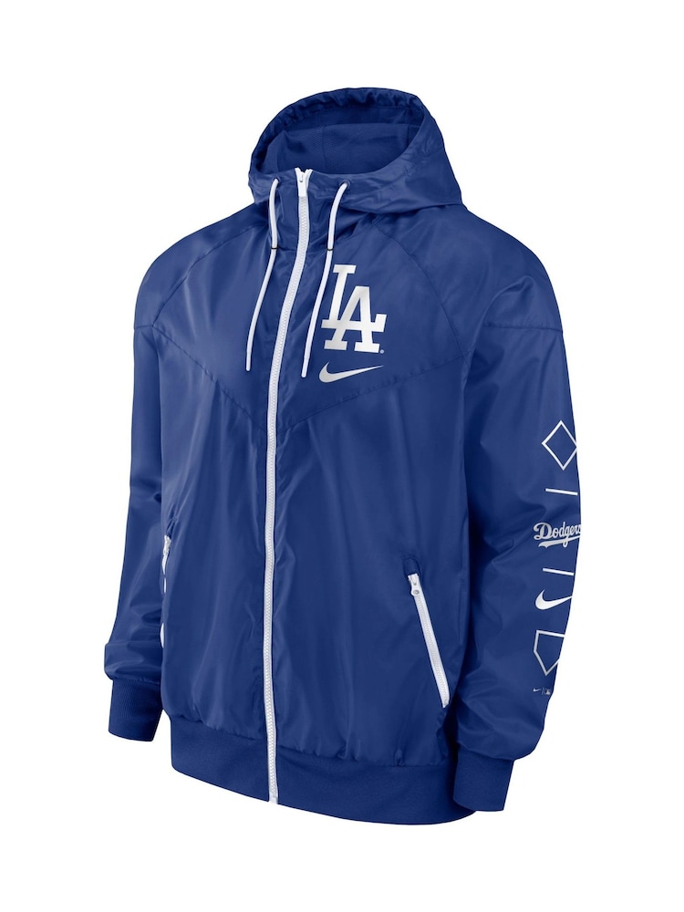 Fanatics Blue MLB Los Angeles Dodgers Team Runner Windrunner Jacket - Image 3 of 3