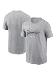 Fanatics Grey 100% Cotton MLB New York Yankees Home Team Athletic Arch T-Shirt - Image 1 of 3