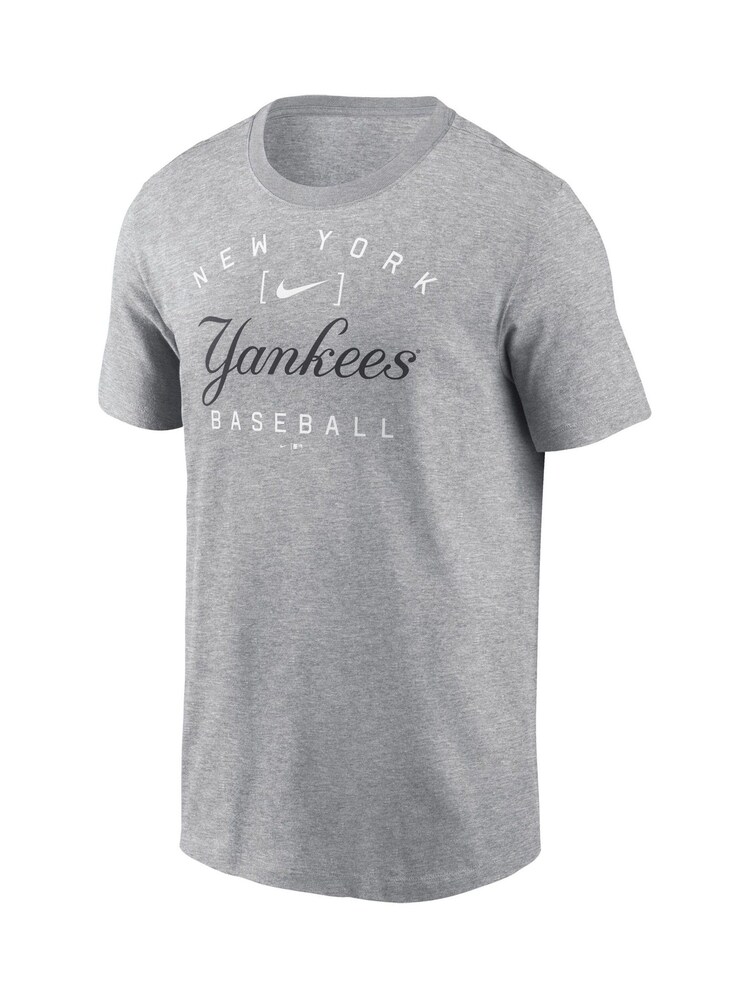Fanatics Grey 100% Cotton MLB New York Yankees Home Team Athletic Arch T-Shirt - Image 2 of 3