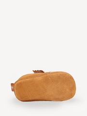 Chloé Baby Suede Brown Slippers With Shearling Lining - Image 4 of 6
