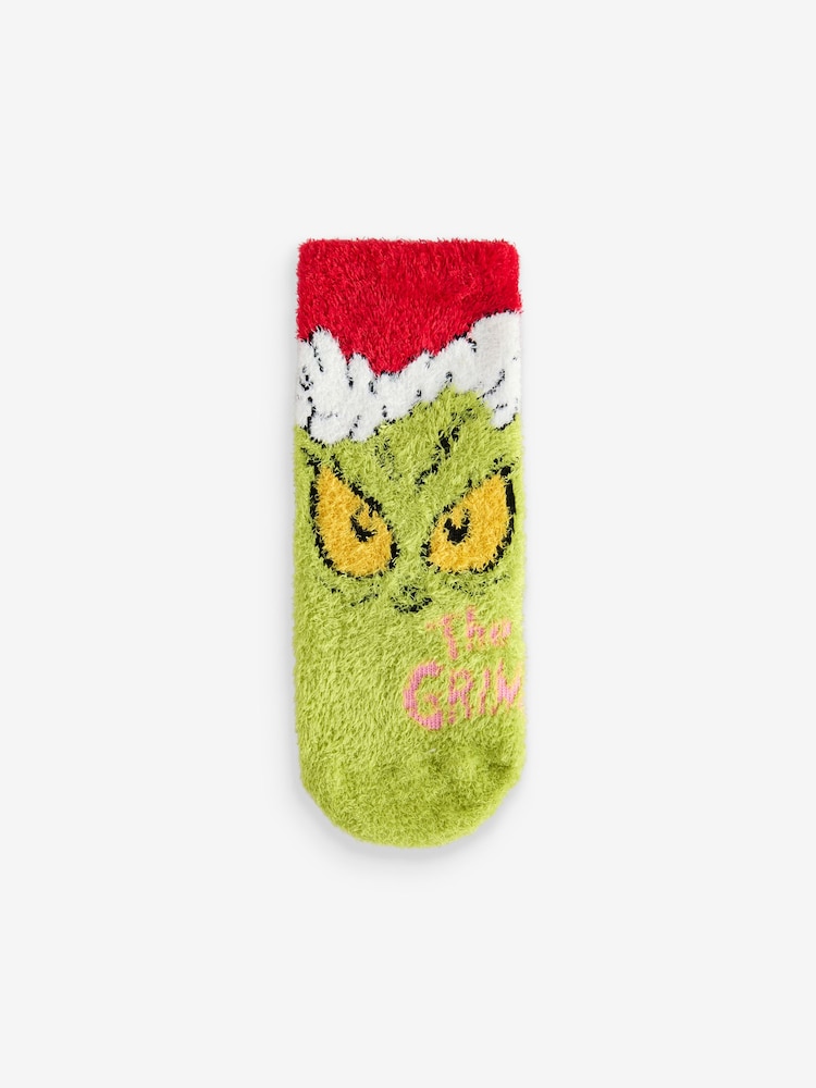 Green The Grinch Christmas Cosy Socks - Image 1 of 1