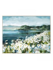 Art Marketing Grey Wild Daisy Bay Canvas Wall Art - Image 2 of 3