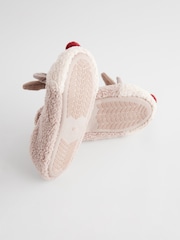 Brown Christmas Reindeer Slippers - Image 4 of 5