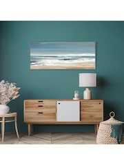 Art Marketing Grey Along the Coastline Canvas Wall Art - Image 1 of 2
