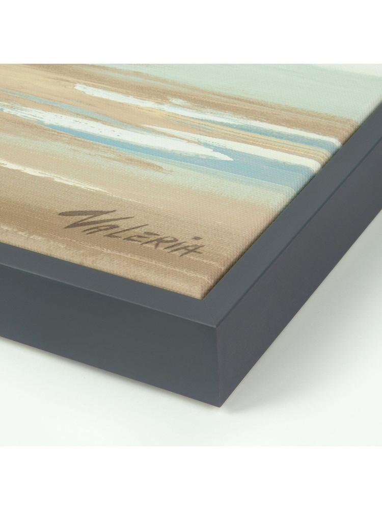 Art Marketing Grey Along the Coastline Canvas Wall Art - Image 2 of 2