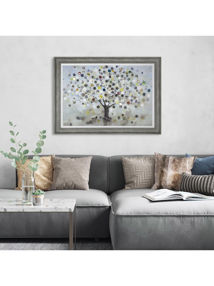 Art Marketing Grey Watch Tree Canvas Wall Art - Image 1 of 2