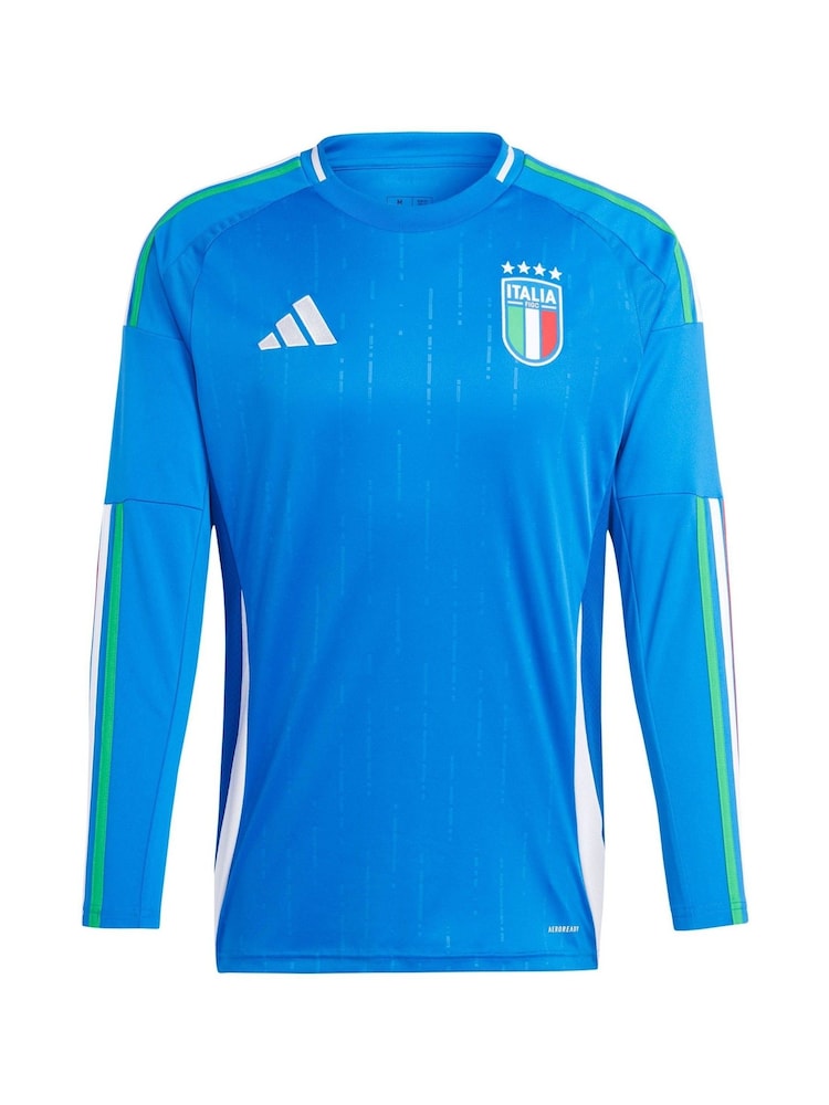 adidas Blue Italy Home  Long Sleeve Shirt 2024 - Image 3 of 3
