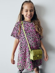 Lime Green Quilted Cross-Body Bag - Image 1 of 7