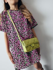 Lime Green Quilted Cross-Body Bag - Image 2 of 7