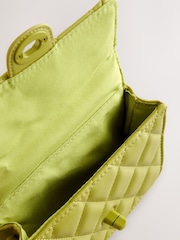 Lime Green Quilted Cross-Body Bag - Image 5 of 7