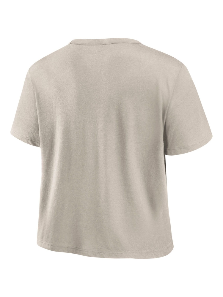 Fanatics 100% Cotton MLB Los Angeles Dodgers Y2K Short Sleeve Crop Crew Brown T-Shirt - Image 3 of 3