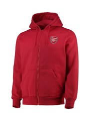 أحمر - هودي بسحّاب كامل مزيَّن بشعار فريق Arsenal من Fanatics - صورة 2 من 3