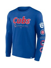 Fanatics Blue MLB Chicago Cubs Fundamental Long Sleeve T-Shirt - Image 2 of 3