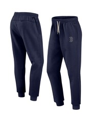 Fanatics Blue MLB Boston Sox Clubhouse Rebel Fleece Cuffed Hem 100% Cotton Joggers - Image 1 of 3