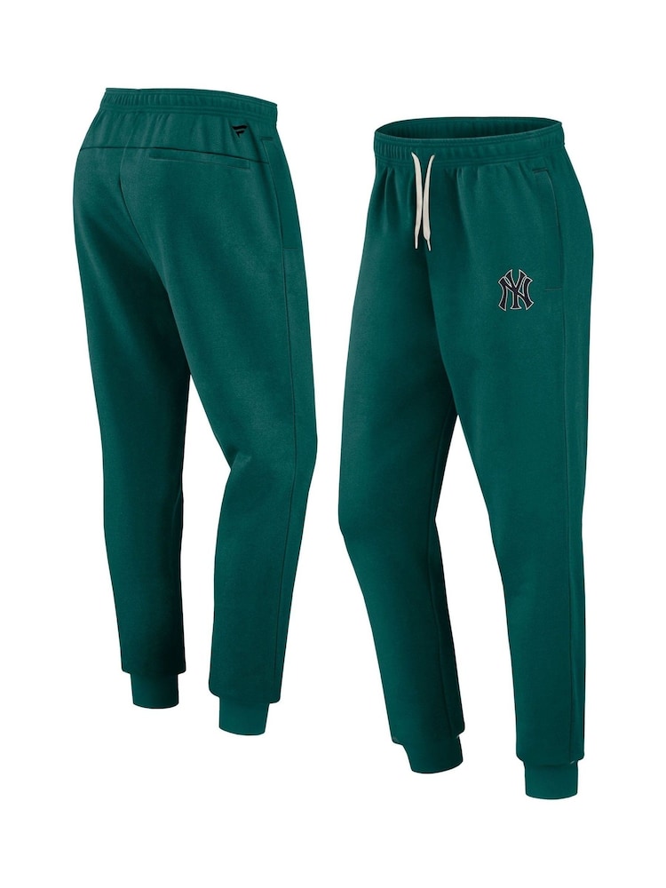 Fanatics Green MLB New York Yankees Clubhouse Rebel Fleece Cuffed Hem 100% Cotton Joggers - Image 1 of 3