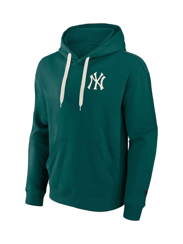 Fanatics Green MLB New York Yankees Clubhouse Rebel Fleece Pullover 100% Cotton Hoodie - Image 2 of 3