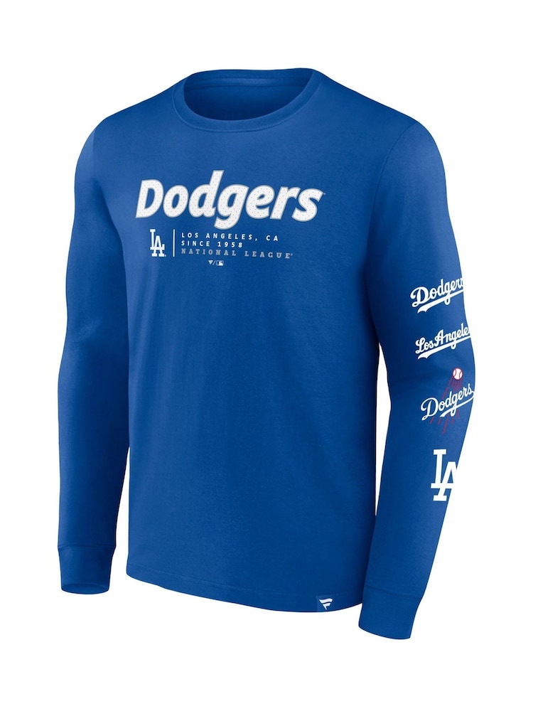 Fanatics Blue MLB Los Angeles Dodgers Fanatics Fundamental Long Sleeve T-Shirt - Image 3 of 3