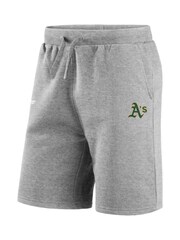 Fanatics Grey MLB Oakland Athletics Primary Logo Graphic Fleece Shorts - Image 2 of 3