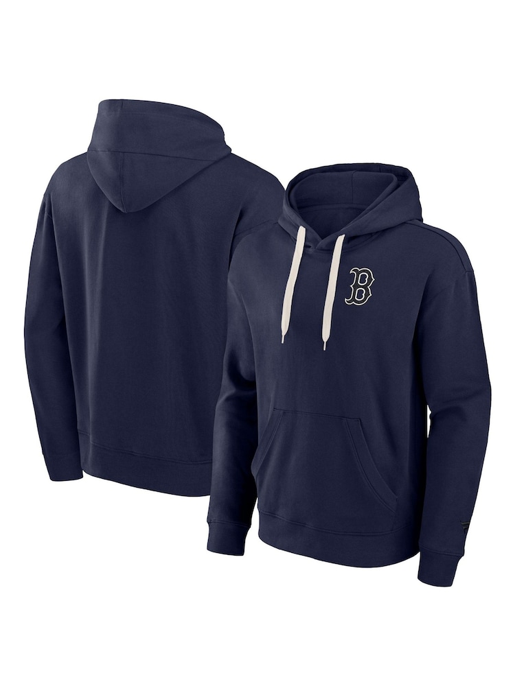 Fanatics Blue 100% Cotton MLB Boston Red Sox Clubhouse Rebel Fleece Pullover Hoodie - Image 1 of 3