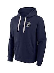 Fanatics Blue 100% Cotton MLB Boston Red Sox Clubhouse Rebel Fleece Pullover Hoodie - Image 2 of 3