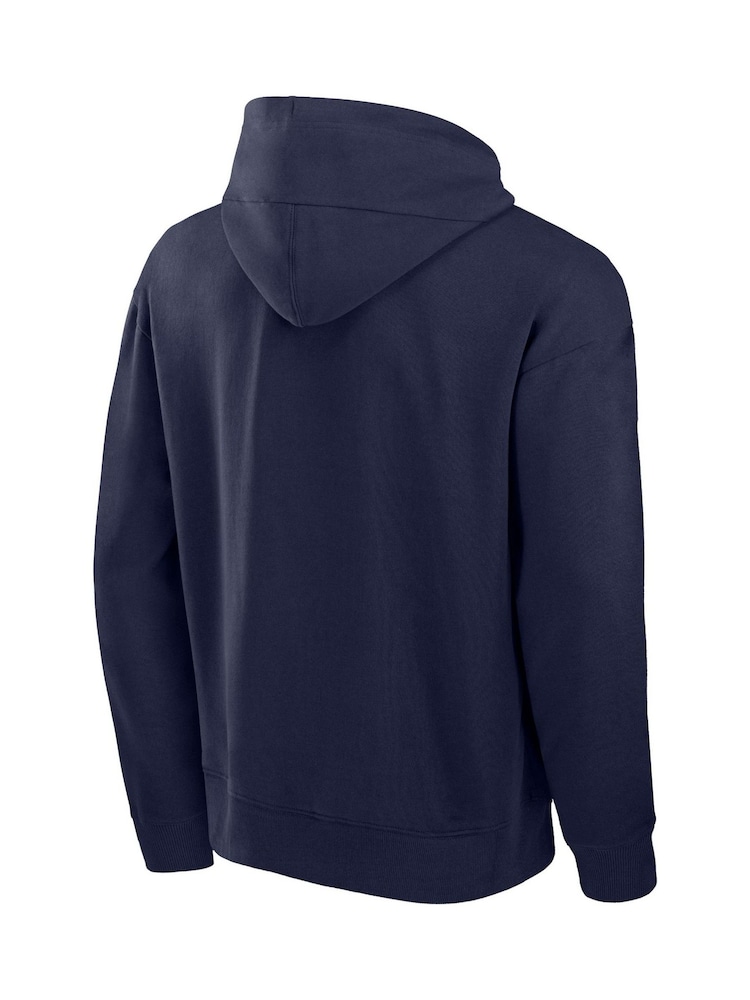 Fanatics Blue 100% Cotton MLB Boston Red Sox Clubhouse Rebel Fleece Pullover Hoodie - Image 3 of 3