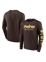 Fanatics MLB San Diego Padres Fanatics Fundamental Long Sleeve Brown T-Shirt - Image 1 of 3