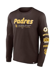 Fanatics MLB San Diego Padres Fanatics Fundamental Long Sleeve Brown T-Shirt - Image 2 of 3
