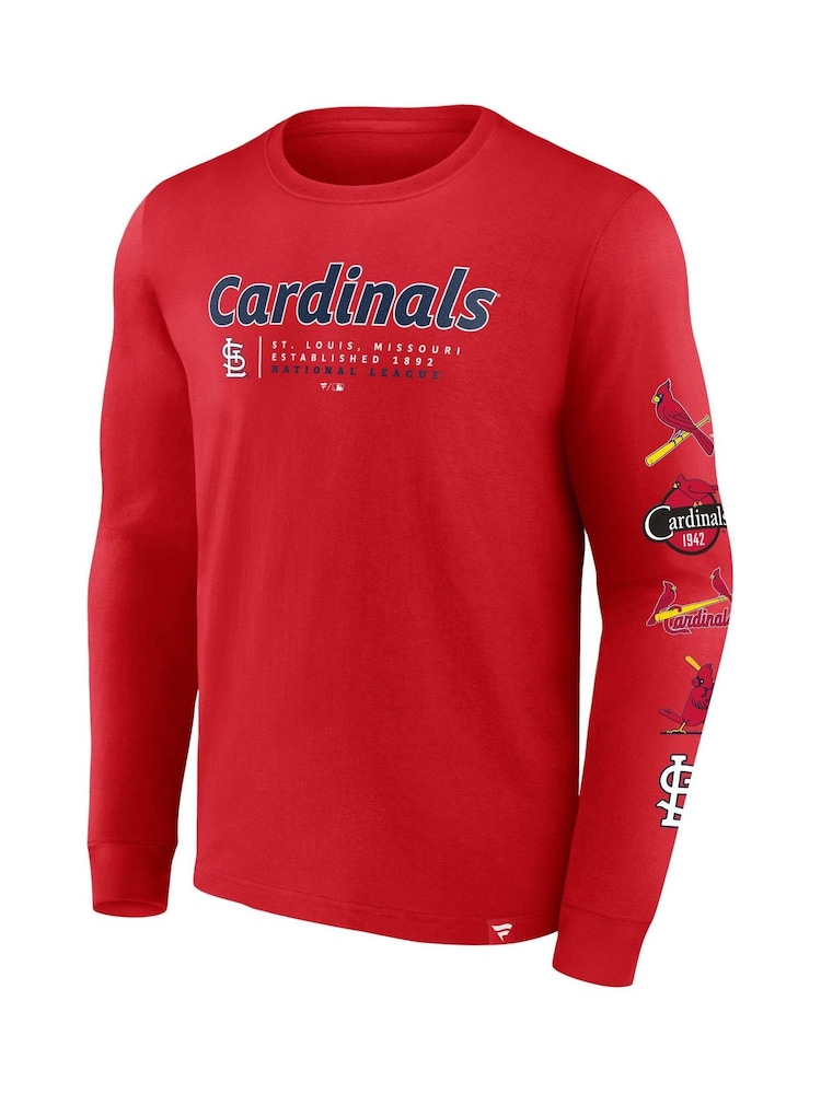 Fanatics Red MLB St. Louis Cardinals Fanatics Fundamental Long Sleeve T-Shirt - Image 2 of 3