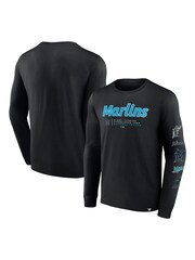 Fanatics MLB Miami Marlins Fundamental Long Sleeve Black T-Shirt - Image 1 of 3