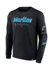 Fanatics MLB Miami Marlins Fundamental Long Sleeve Black T-Shirt - Image 3 of 3