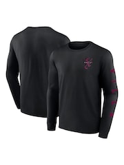 Fanatics 100% Cotton Aston Villa Long Sleeve Black T-Shirt - Image 1 of 3